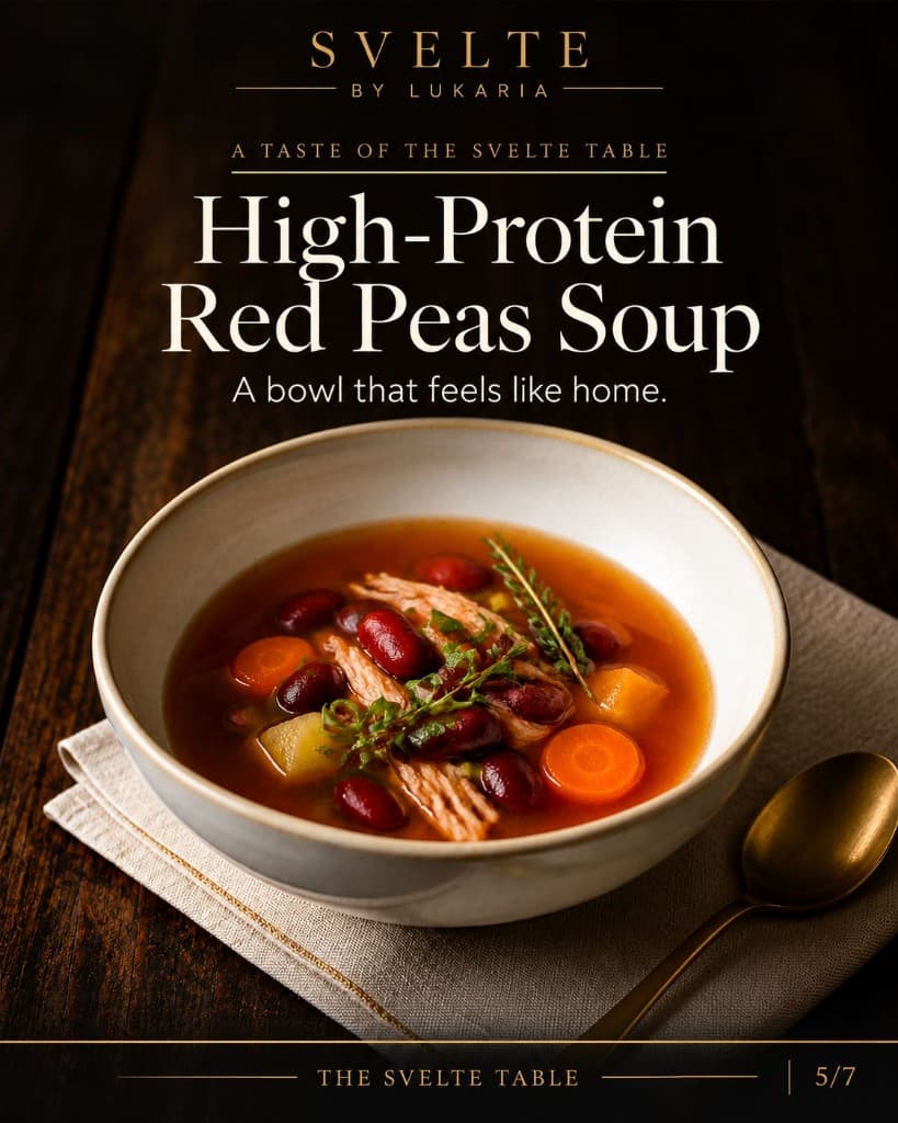 High-protein red peas soup from The Svelte Table