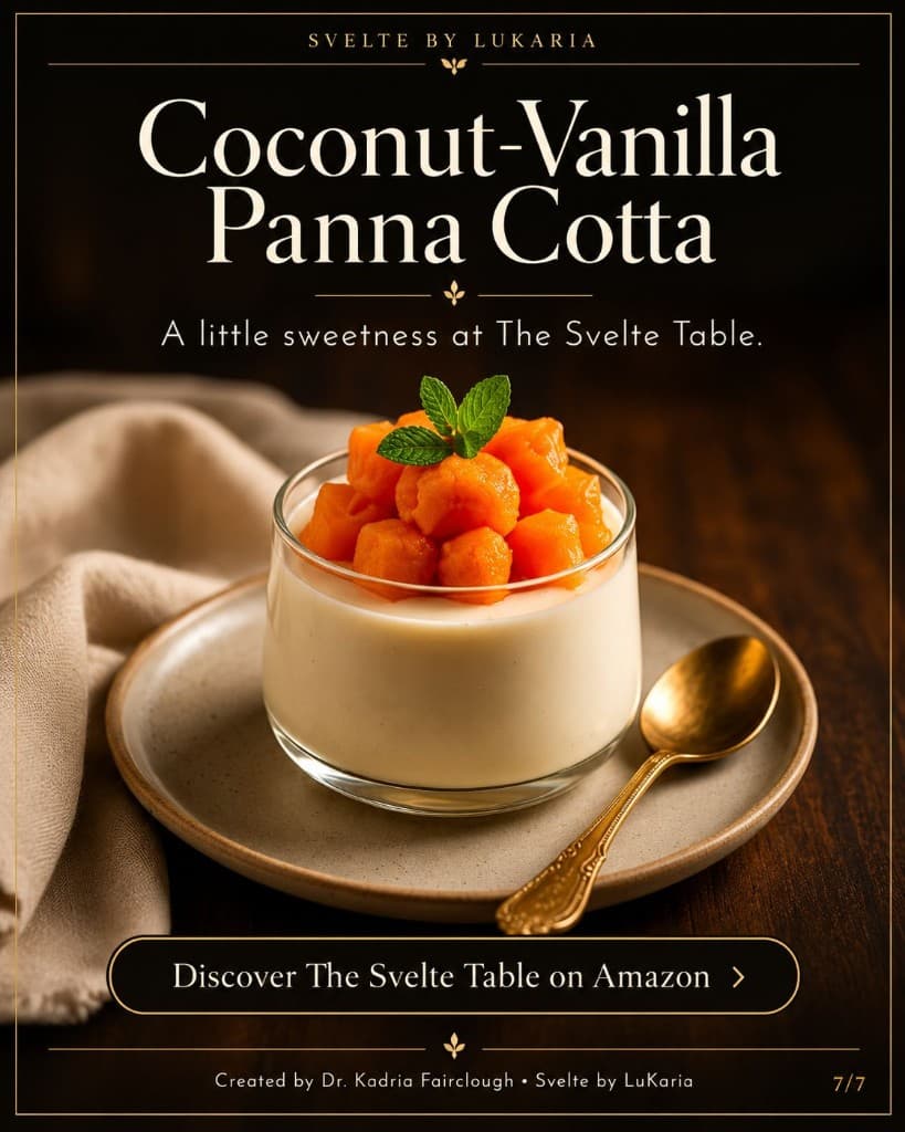 Coconut-vanilla panna cotta from The Svelte Table